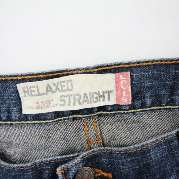 Levi's Mens 559 Relazed Straight Leg Jeans Medium Wash Denim Cotton Size 42x30 - Picture 7 of 10